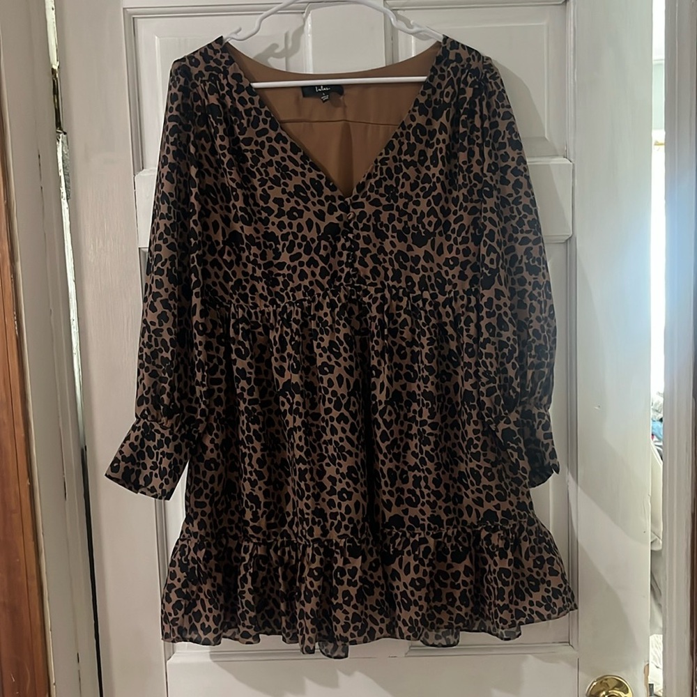 Cheetah print lulus dress